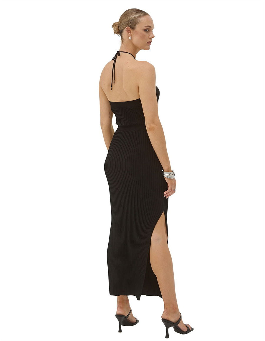 Sovere - Trace Knit Dress in Black