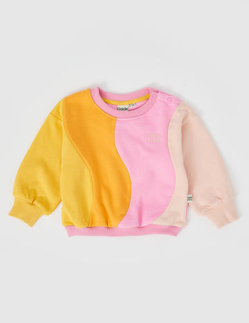 GOLDIE + ACE - Rio Wave Sweater in Pink/Gold Multi