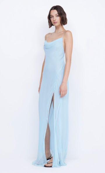 Bec + Bridge - Elzette Split Maxi Dress in Dolphin Blue
