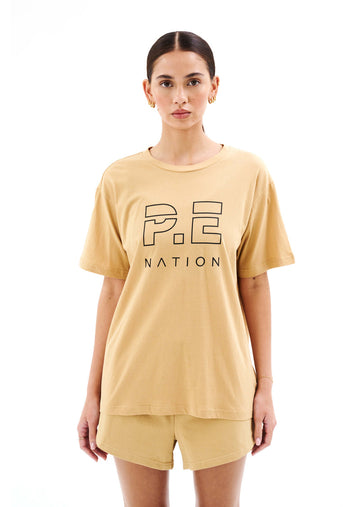 P.E Nation - Heads Up Tee in Sand