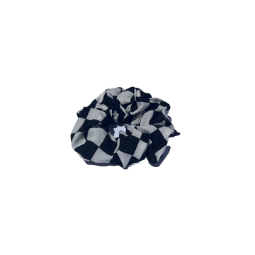 Checkered Scrunchie in Black/White