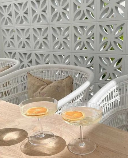 La Palm - Ribbed Cocktail Glass Set of 2
