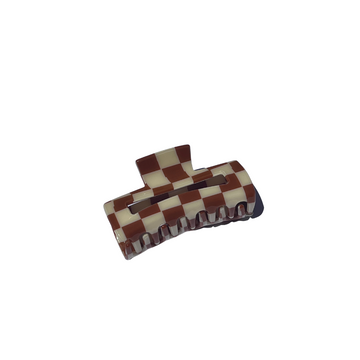 Checkered Clip in Brown
