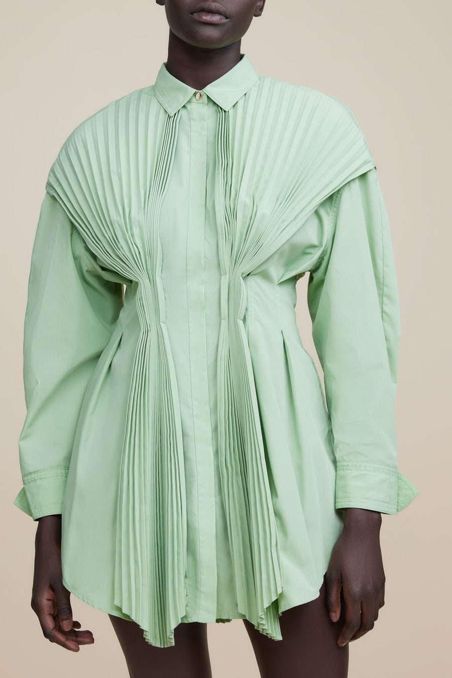 Acler - The Orbel Dress in Foam Green