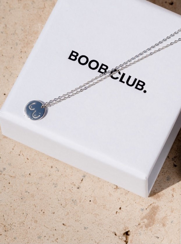 Boob Club - Membership Necklace in White Gold