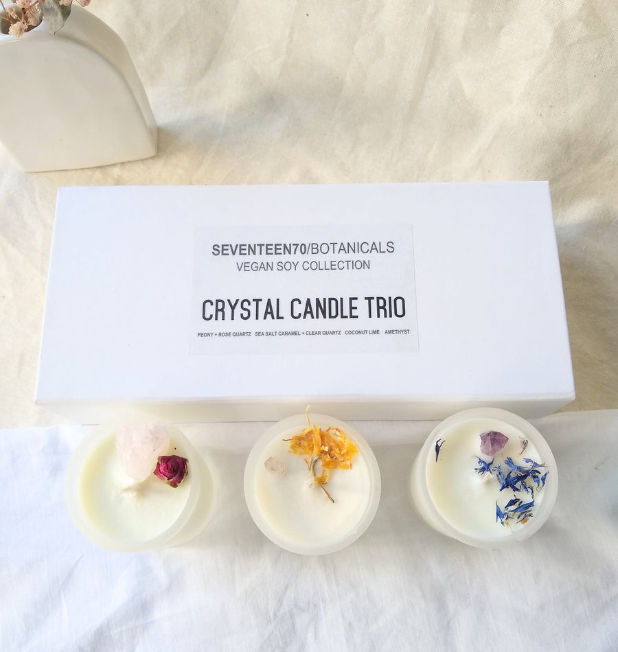 SEVENTEEN70/BOTANICALS  - Crystal Candle Trio Set
