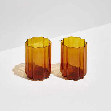 FAZEEK - Wave glass, Amber