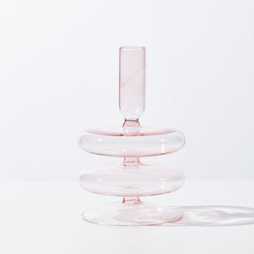 HOUSE OF NUNU - DOUBLE BUBBLE CANDLE HOLDER // PINK